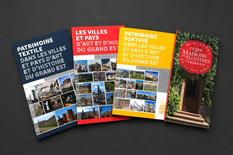 Guides patrimoine du Grand Est — réalisation O’com, agence de communication à Strasbourg