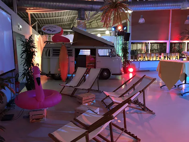 Scénographie festive — réalisation O’com, agence de communication à Strasbourg