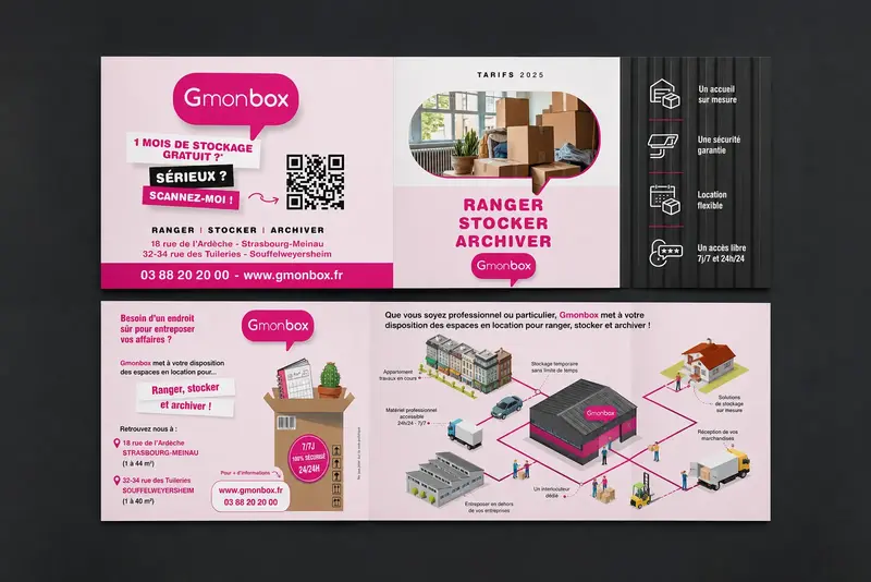 Supports commerciaux & infographies — réalisation O’com, agence de communication à Strasbourg