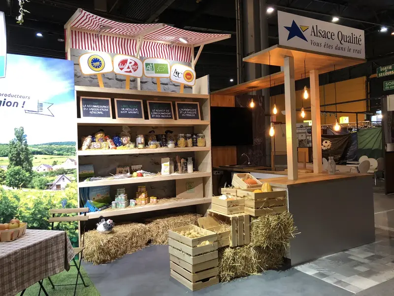 Stand Alsace Qualité — salon professionnel — réalisation O’com, agence de communication à Strasbourg